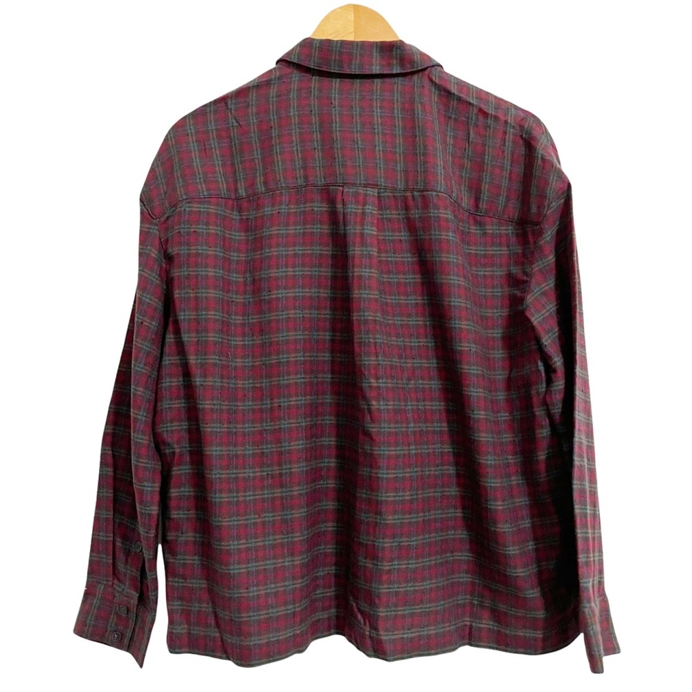 Madewell Westlake Pfeiffer Plaid Oversized Button Front Top - Picture 6 of 12